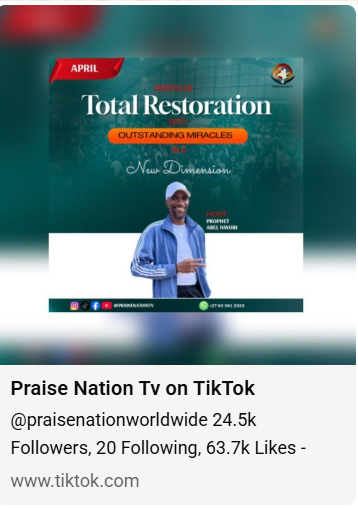Praise Nation TV on TikTok